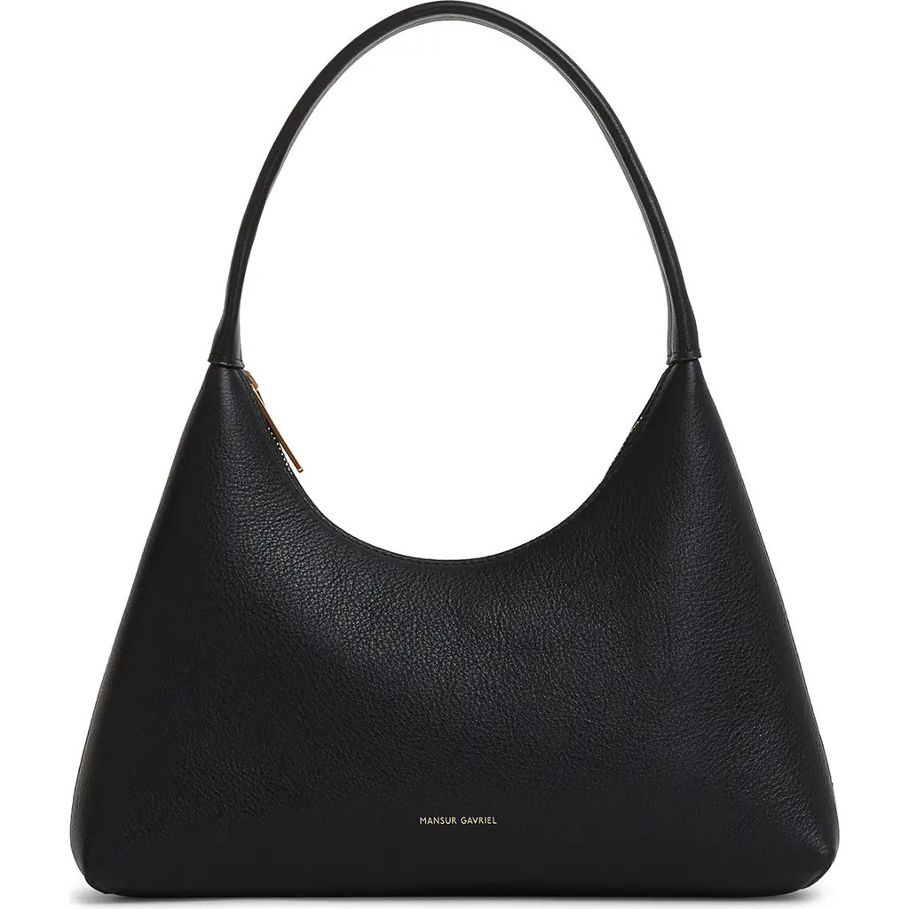 Mansur Gavriel Mini Candy Leather Hobo Bag in Black at Nordstrom | Nordstrom