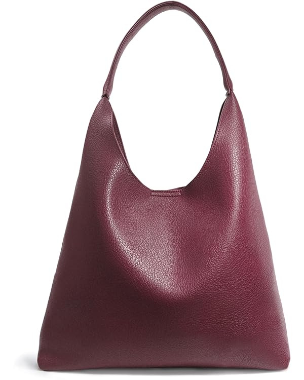 Hobo Bags for Women Soft Vegan Leather Shoulder Handbag Slouchy Tote Purses | Amazon (US)