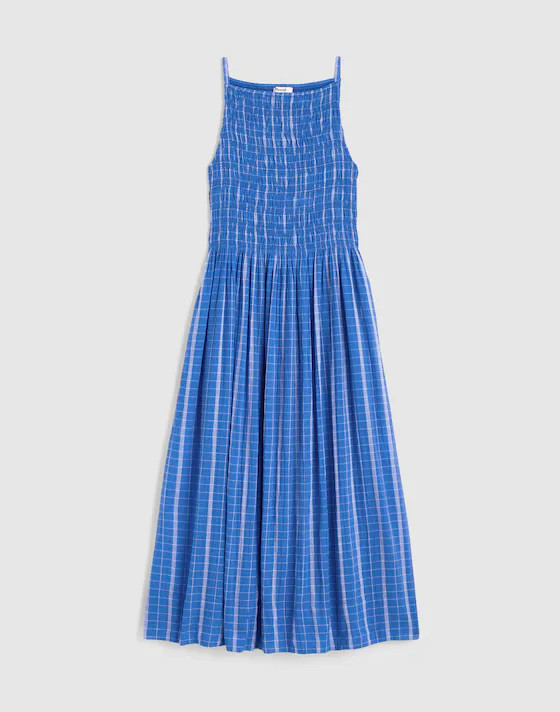 Smocked High-Neck Midi Dress | Madewell