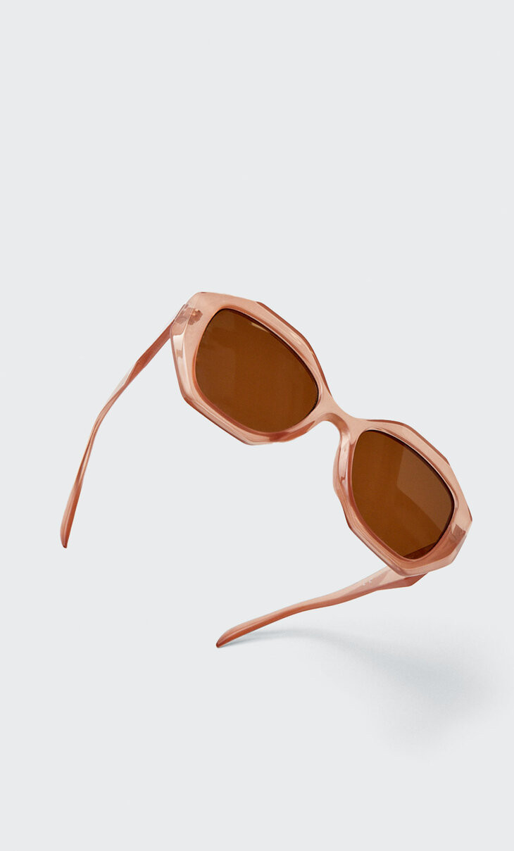 Grandes lunettes hexagonales en plastique - Lunettes femme | Stradivarius France | Stradivarius (FR)