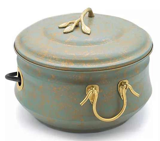Sedona Hose Pot with Lid - Brass Accents by Good Directions - QVC.com | QVC