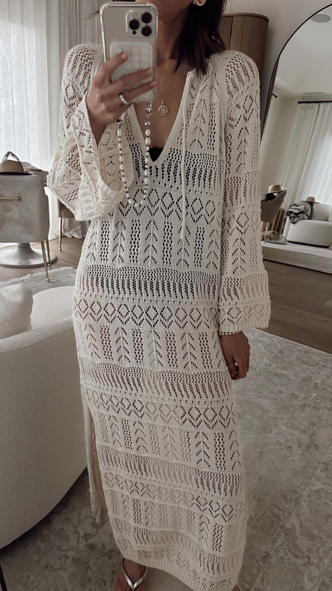 This swim coverup was love at first sight! It's under $100 but definitely looks expensive and great quality. I'm just shy of 5-7" wearing the size XS and size 4 one piece.

#LTKTravel #LTKSeasonal #LTKootd