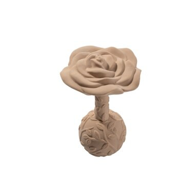 Natural Rubber Rose Rattle | Indigo (CA)