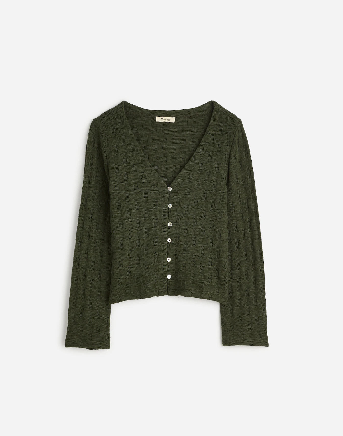 Basket-Weave Stitch Long-Sleeve Sweater Tee | Madewell
