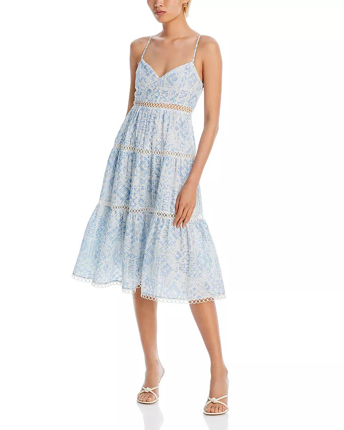 Printed Eyelet Midi Dress - 100% Exclusive | Bloomingdale's (US)