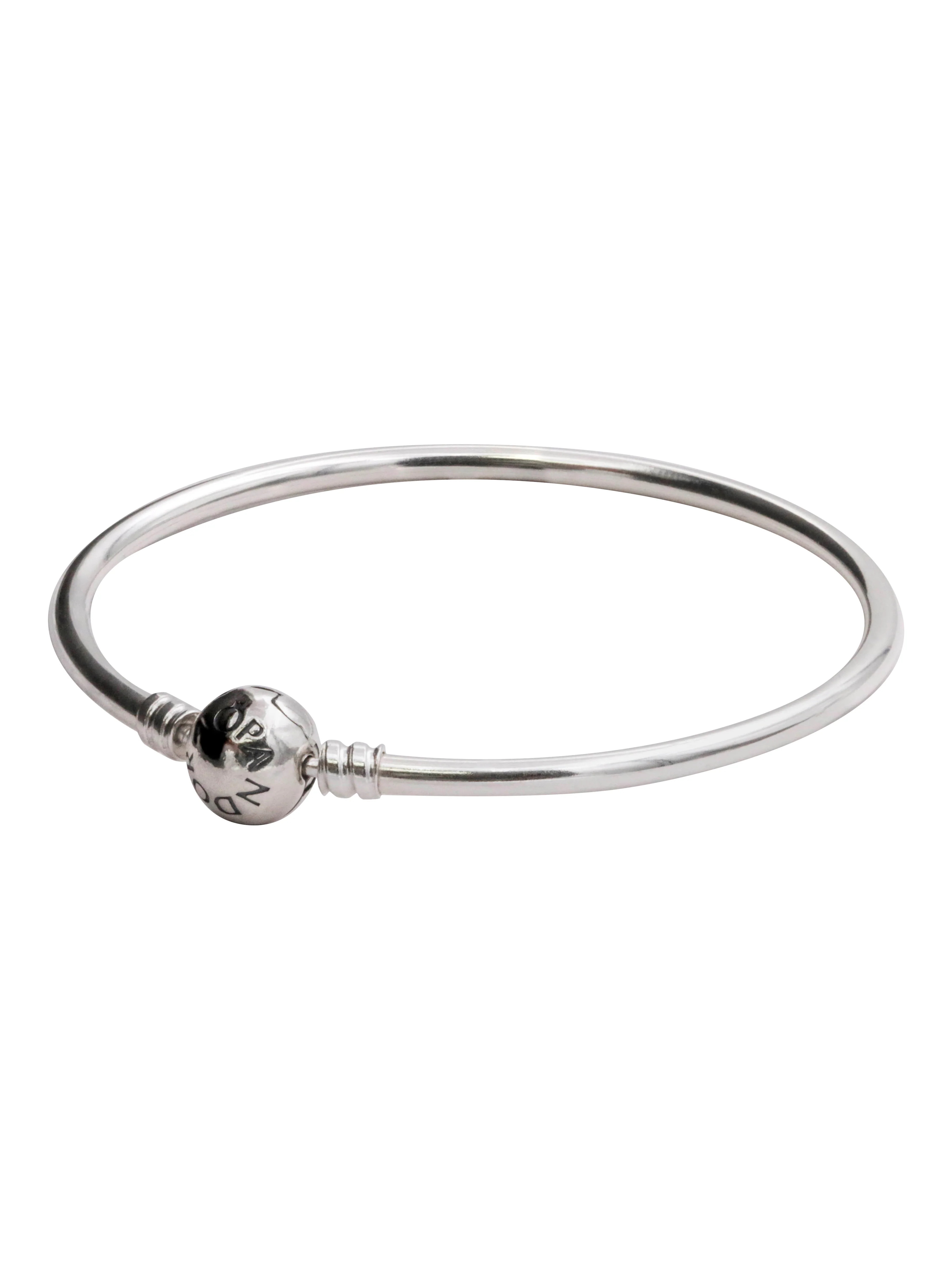 Pandora Moments Sterling Silver Charm Bangle 17CM - | Shop Simon