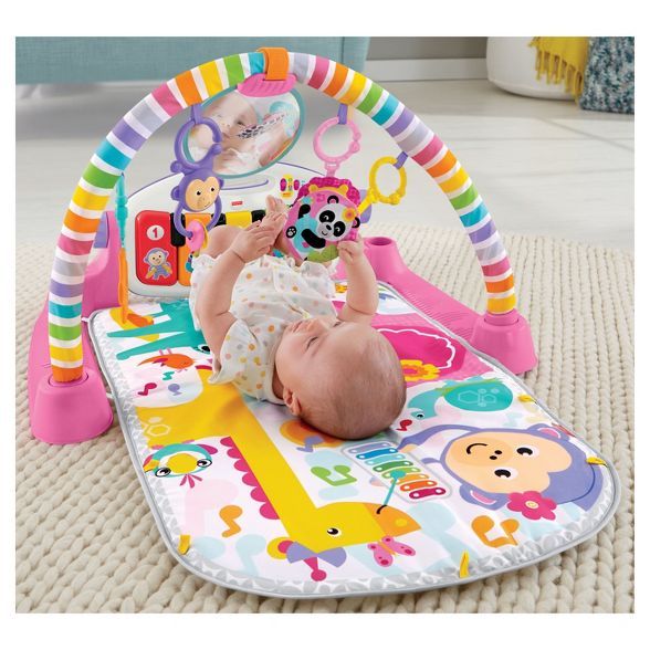 Fisher-Price Deluxe Kick & Play Piano Gym Playmat - Pink | Target