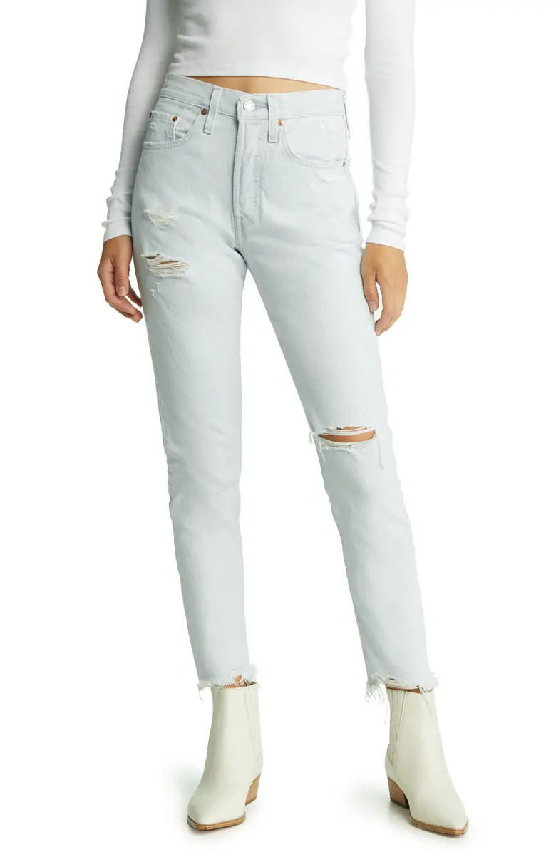501® High Rise Crop Straight Leg Jeans | Nordstrom