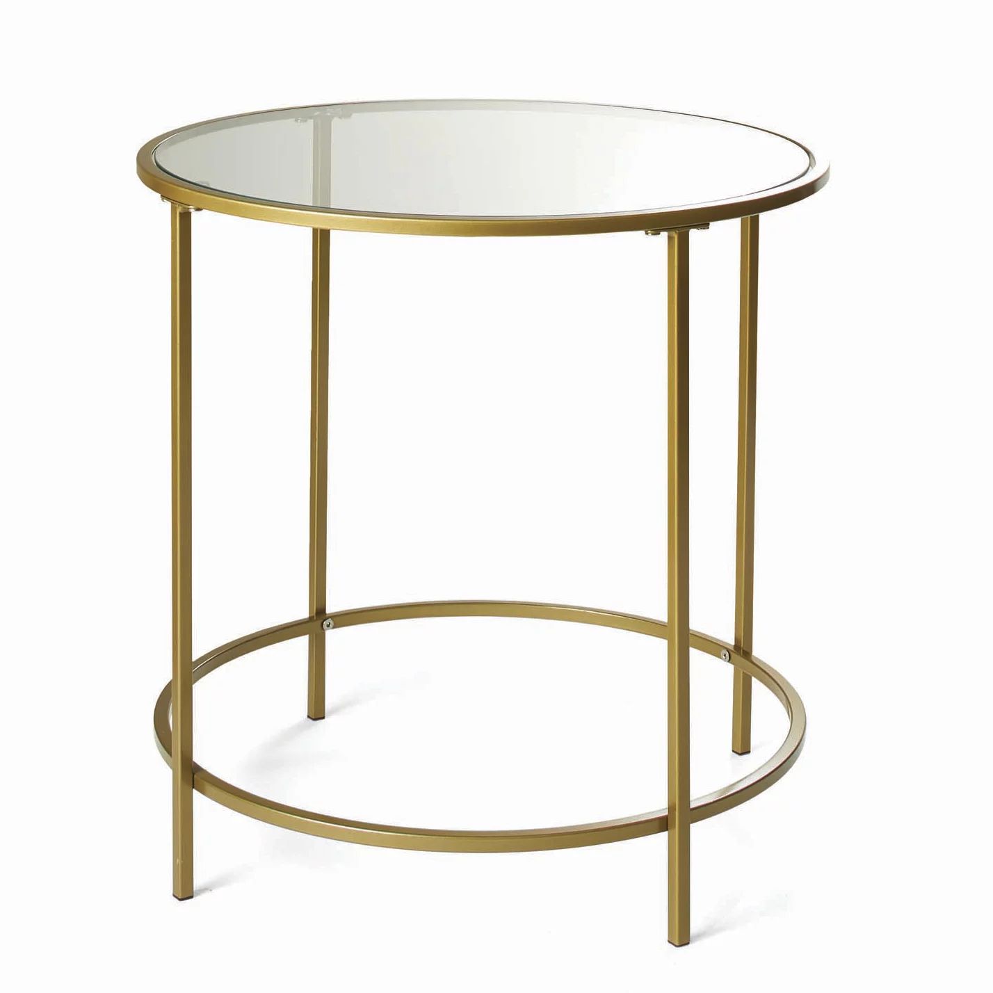 Better Homes & Gardens Nola Side Table, Gold Finish - Walmart.com | Walmart (US)