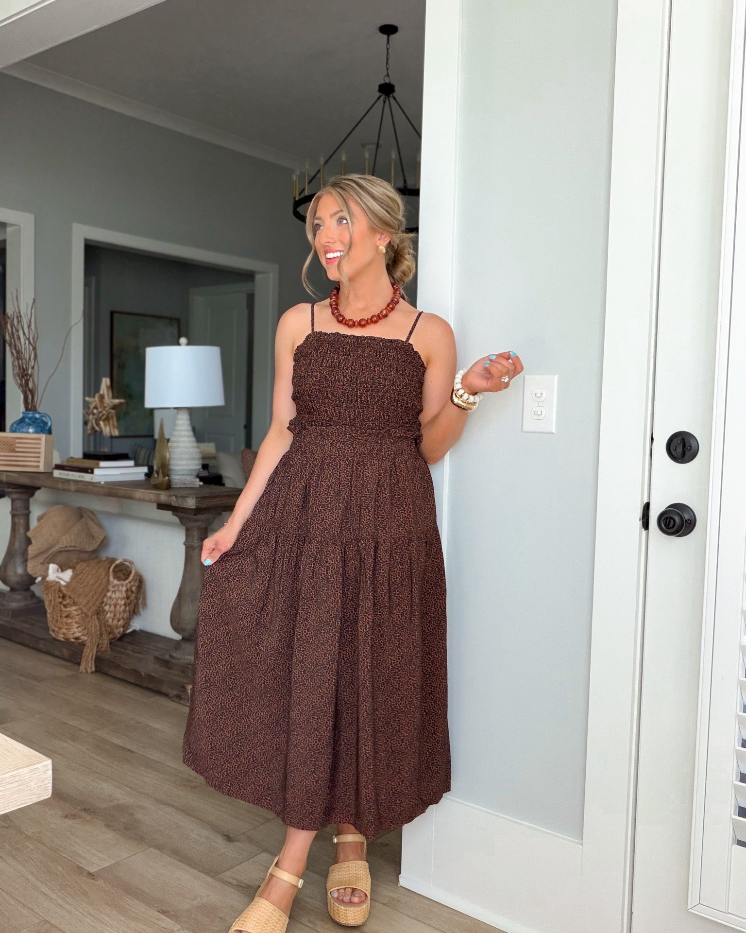 This Walmart matching set is one of those outfits that looks so much more expensive than it is! 🤎 The smocked top and coordinating midi skirt are both under $20, making this one of my favorite affordable Walmart fashion finds lately.

I love the rich brown print, the flattering smocked fit, and how effortlessly chic it feels. Wear the pieces together for an elevated matching set moment or mix and match them with other pieces in your closet for even more outfit options.

✨ Top under $20✨ Skirt under $20✨ Flattering smocked detail✨ Wear together or separately✨ Looks designer-inspired for less

Such a good Walmart find for vacation, brunch, date night, or everyday wear!

#WalmartFashion #WalmartFinds #WalmartStyle #MatchingSet #WalmartMatchingSet #AffordableFashion #WalmartNewArrivals #OOTD #SummerStyle #FallTransitionStyle #BudgetFriendlyFashion #FashionFinds #StyleOnABudget #VacationOutfit #DateNightOutfit #EverydayStyle #PetiteFashion #WomensFashion #WalmartClothing #FashionOver40

#LTKootd