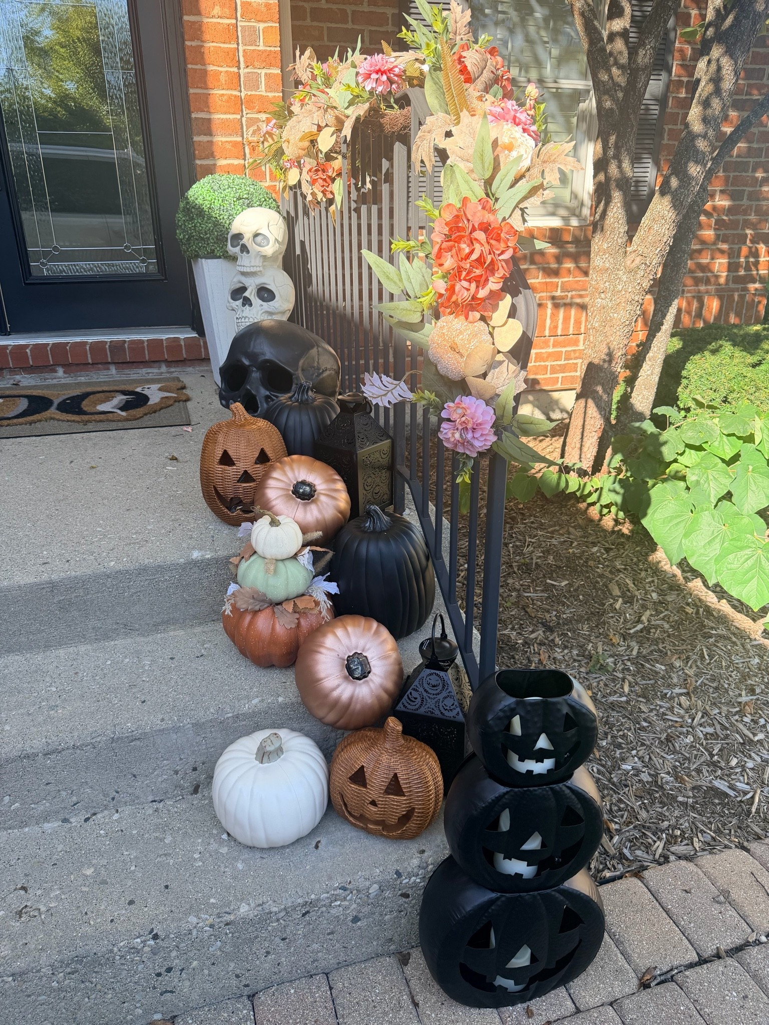 Started decorating our porch! I added what I could! The garland was from home goods!