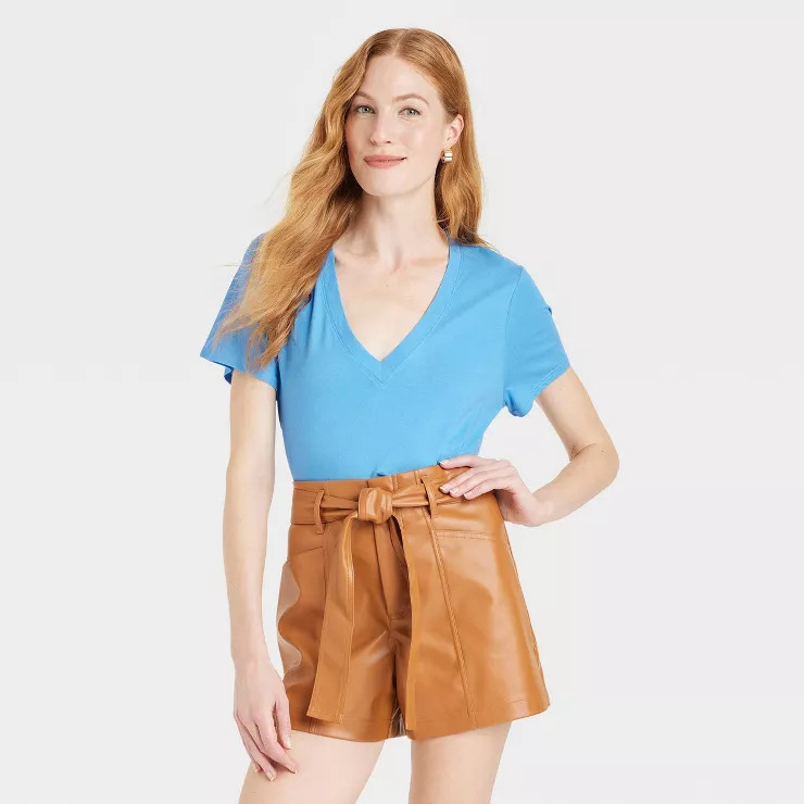 Women's Short Sleeve V-Neck T-Shirt - A New Day™ | Target