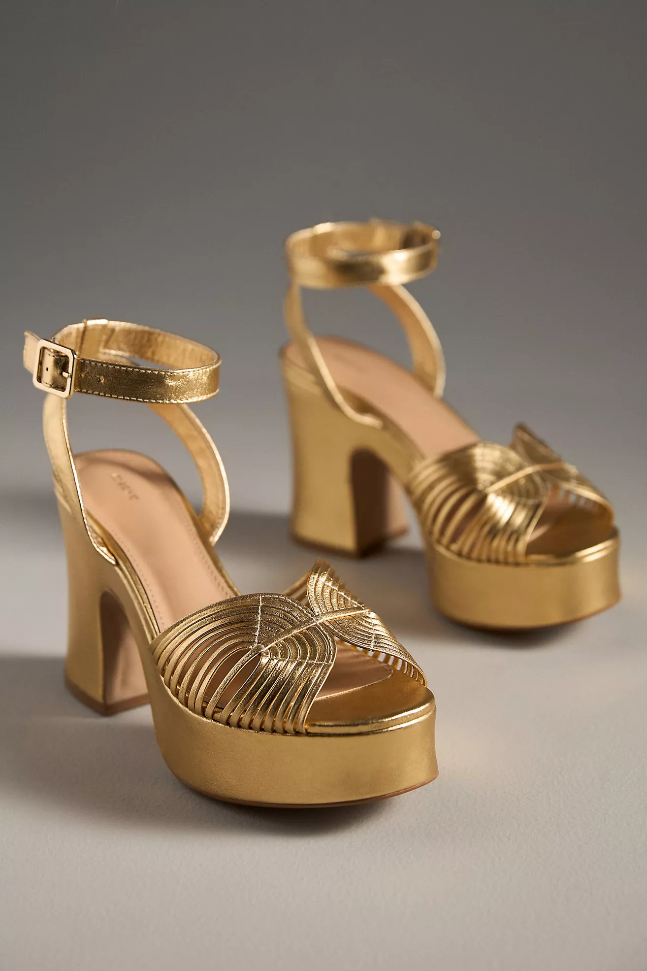 Maeve Lorelei Leather Platform Sandals | Anthropologie (US)
