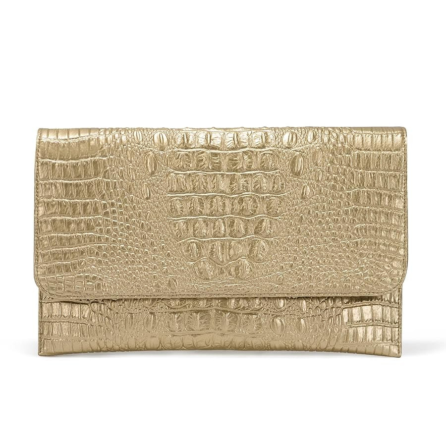 SWEETV Evening Clutch Purses for Women Elegant Wristlet Wallets Crocodile Pattern PU Leather Cros... | Amazon (US)