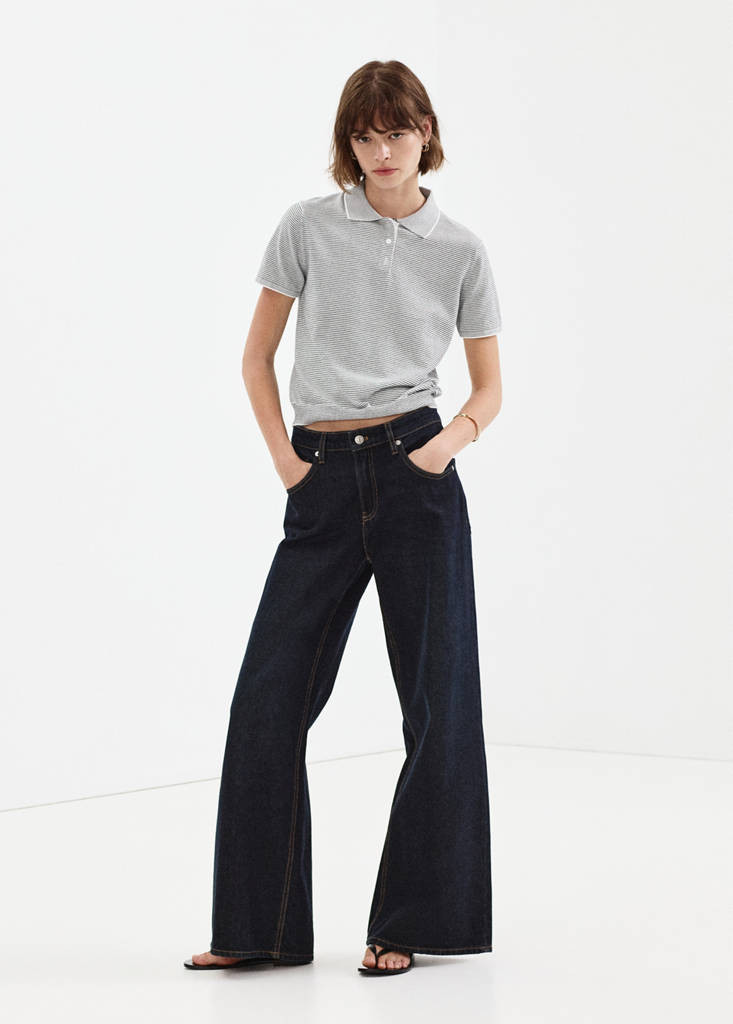 Knitted polo-neck sweater navy - Women - S - MANGO | Mango (US/MX/AU)