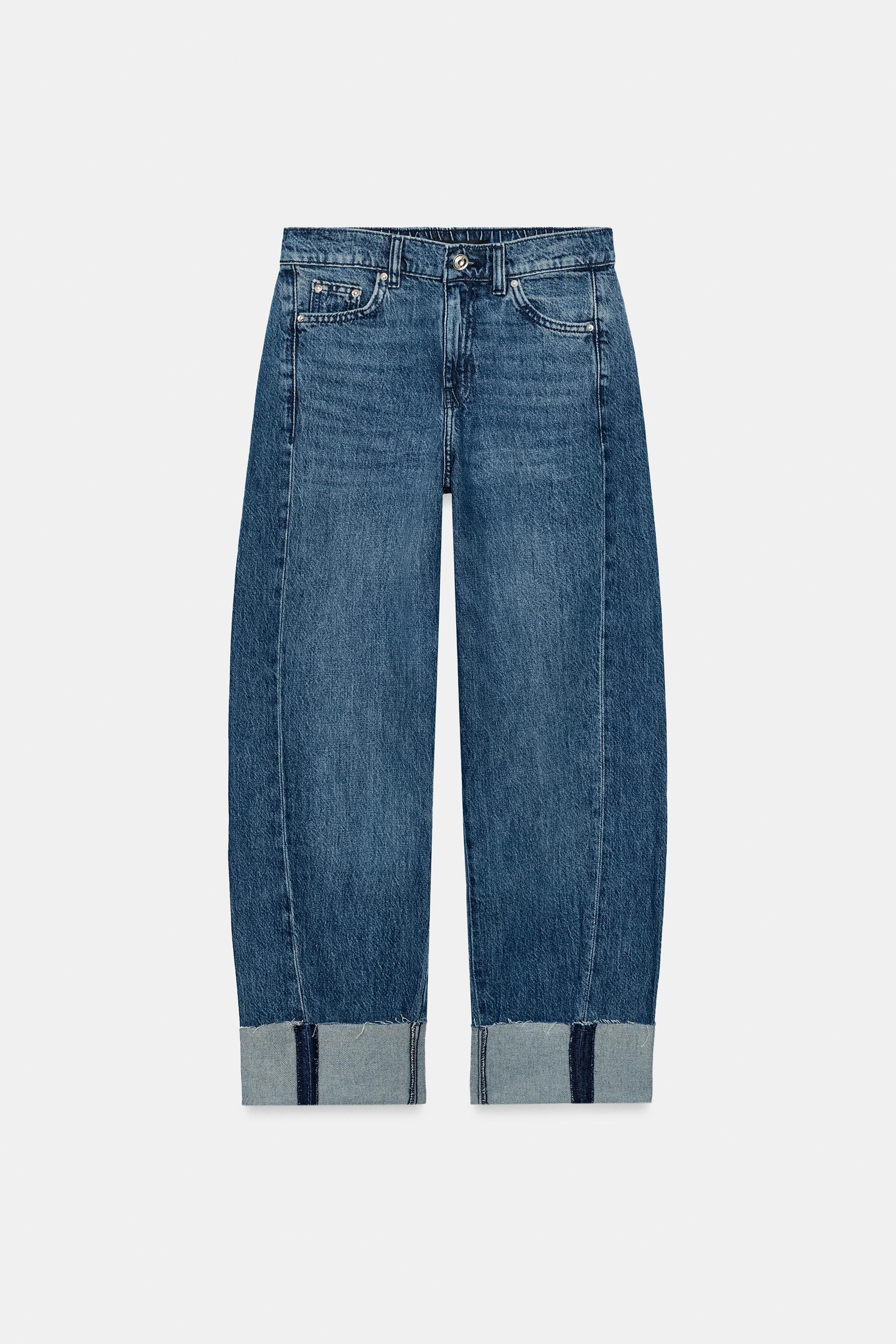 Z1975 MID-RISE BAGGY CUFFED JEANS | Zara US