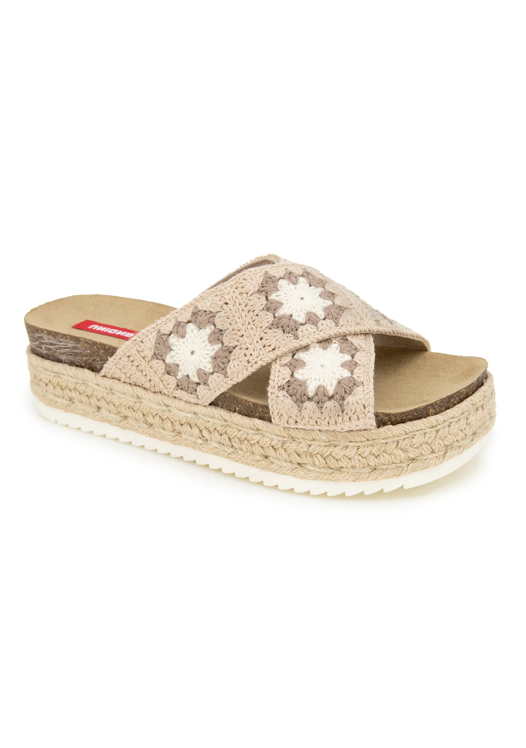Unionbay Women's Peaceful Crochet Low-Heel Platform Footbed Sandals | Walmart (US)