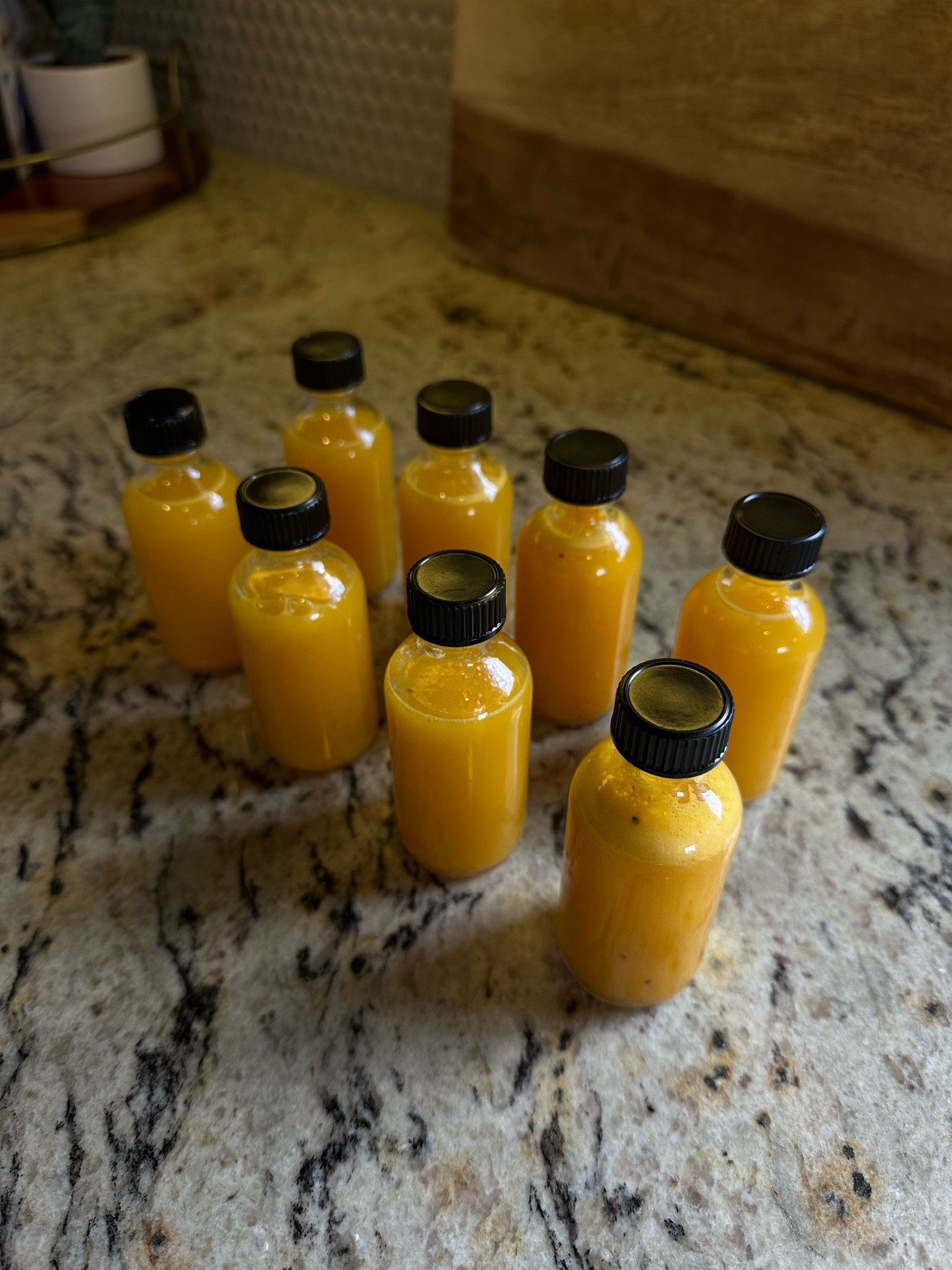 Perfect glass containers for daily ginger shots 🫚🫶🏻