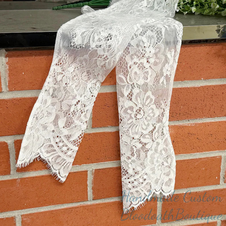 Long Lace Bridal Sleeves,wedding Chantilly Lace Sleeves,fingerless Lace Bridal Gloves,lace Bolero... | Etsy (US)