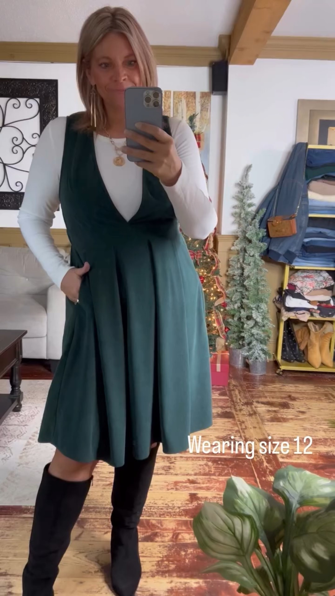 Wearing size 12 in this corduroy jumper dress with pockets


#LTKMidsize #LTKFindsUnder50 #LTKSeasonal