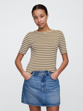 Favorite Ribbed Crewneck T-Shirt | Gap Factory