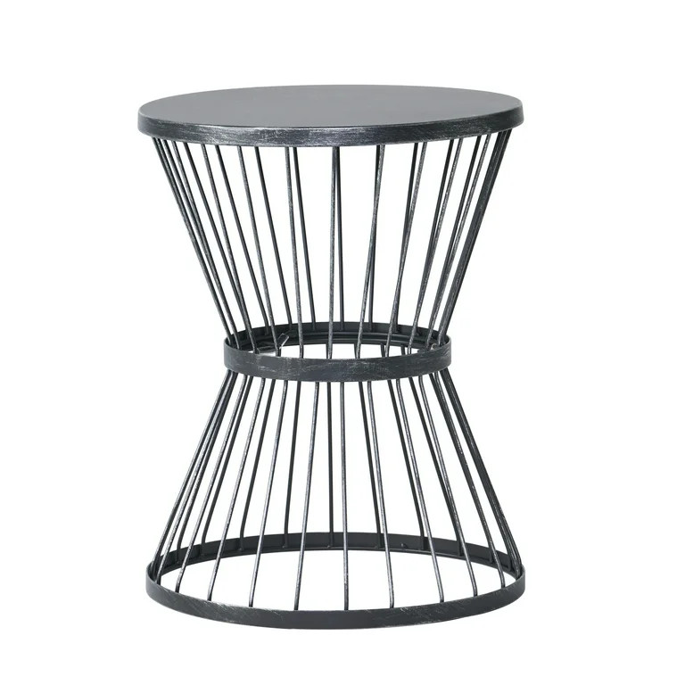 Noble House Lassen Outdoor Metal 16 Inch Side Table in Matte Black | Walmart (US)