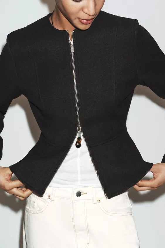 SOFT PEPLUM JACKET | Zara UK