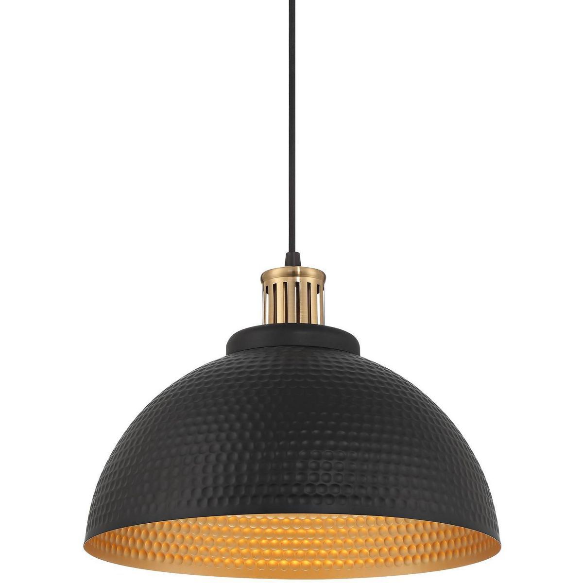 Possini Euro Design Possini Euro Araceli 16" Wide Black and Gold Dome Metal Pendant Light | Target