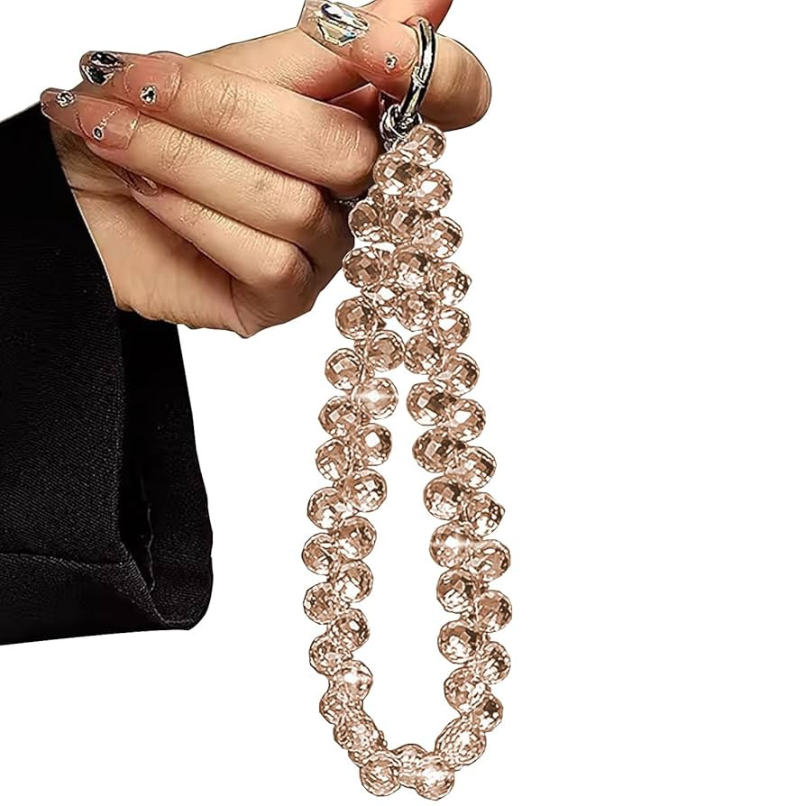 TENOC Beaded Phone Wrist Strap, Cellphone Lanyard Chain, Sparkling Wristlet Bracelet for Women, G... | Amazon (US)