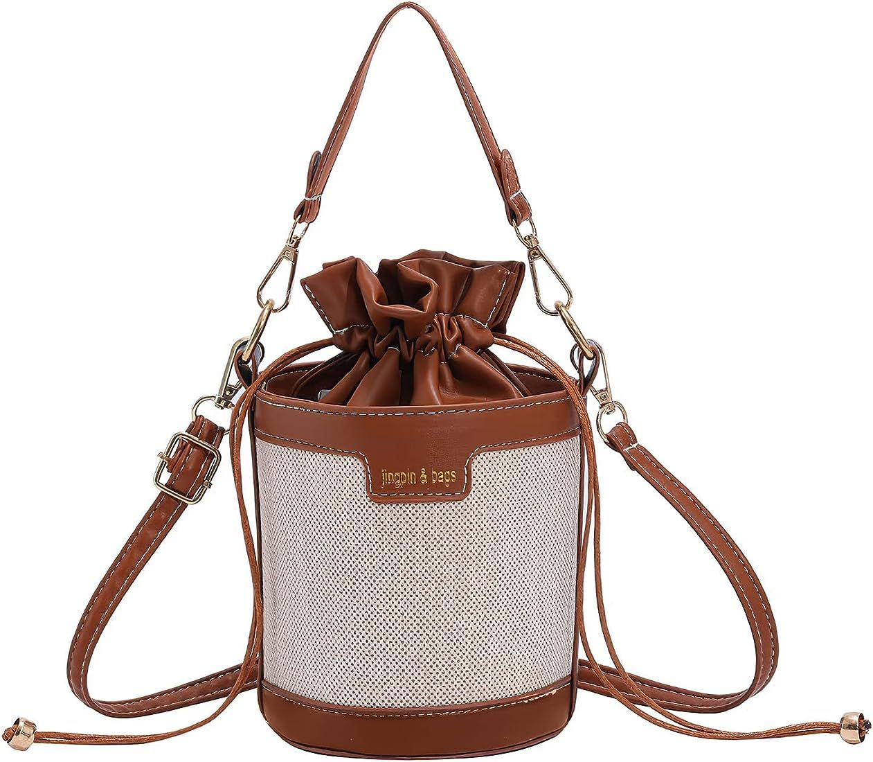 SDNCYE The Bucket Bags for Women,PU Casual Handbag Crossbody Tote Bag,Bucket Bag Trendy Fashion D... | Amazon (US)