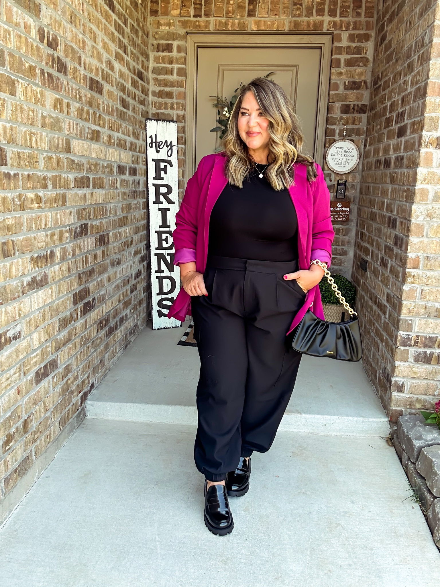 Blazer size xxl 
Tank size xl
Pants size 17
Shoes (size up one full size)

#LTKmidsize #LTKover40 #LTKplussize