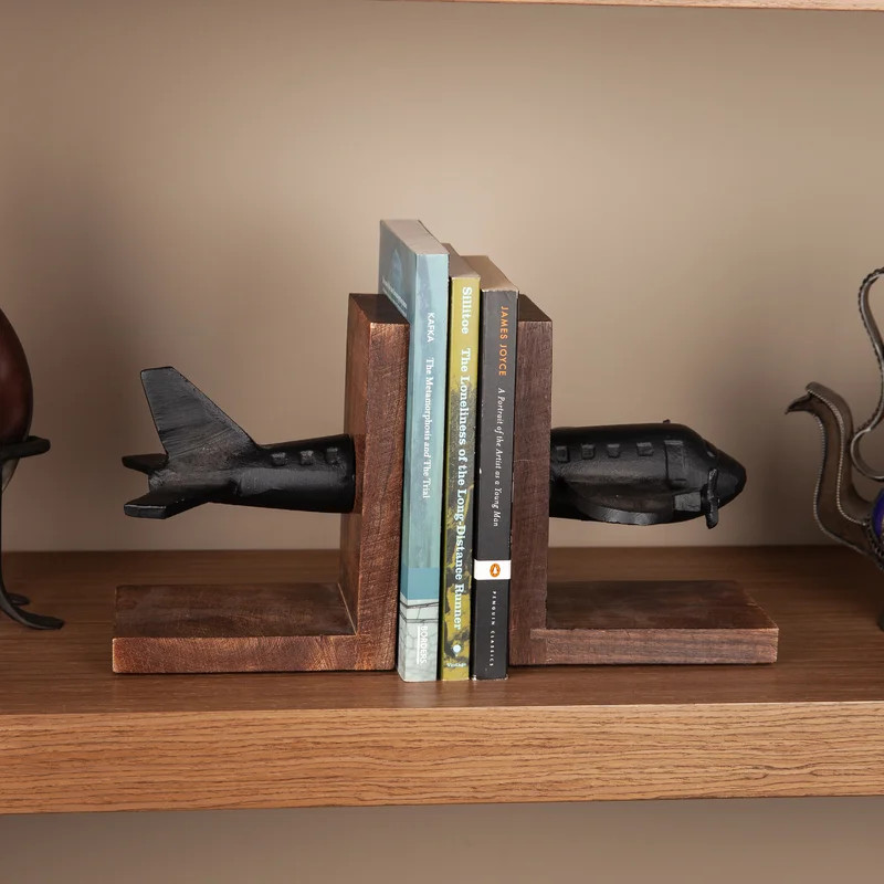 Airplane Non-skid Bookends (Set of 2) | Wayfair North America