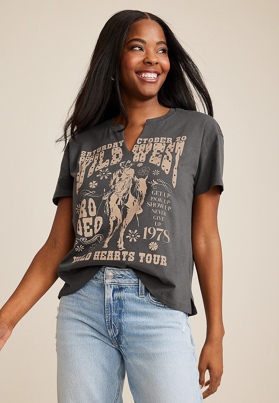 Wild West Rhinestone Graphic Tee | Maurices