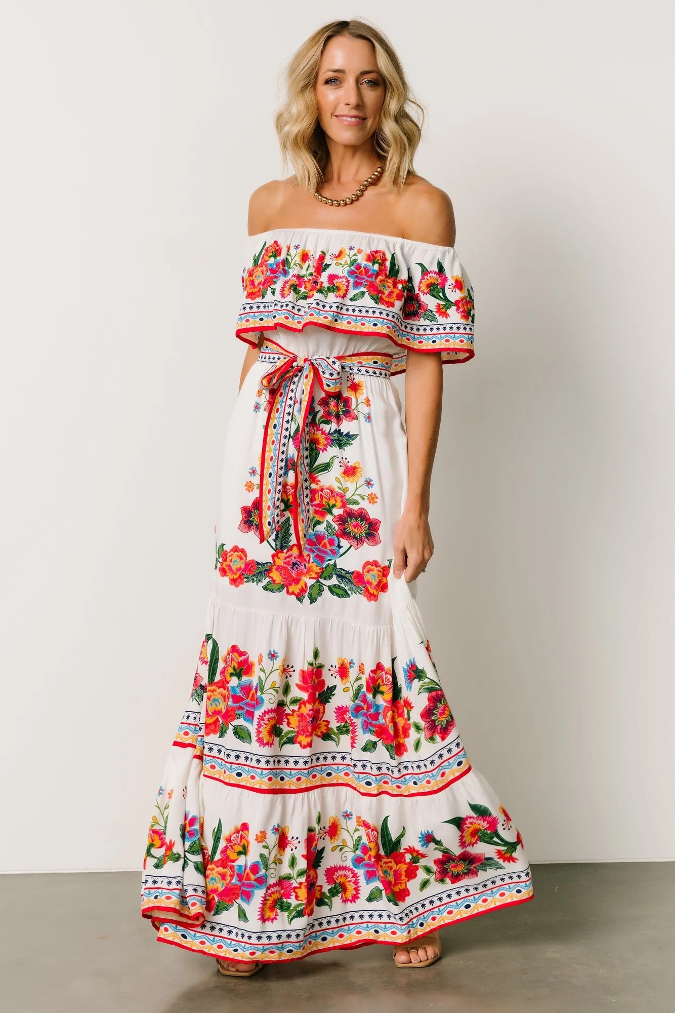 Alejandra Maxi Dress | Ivory Multi Floral | Baltic Born