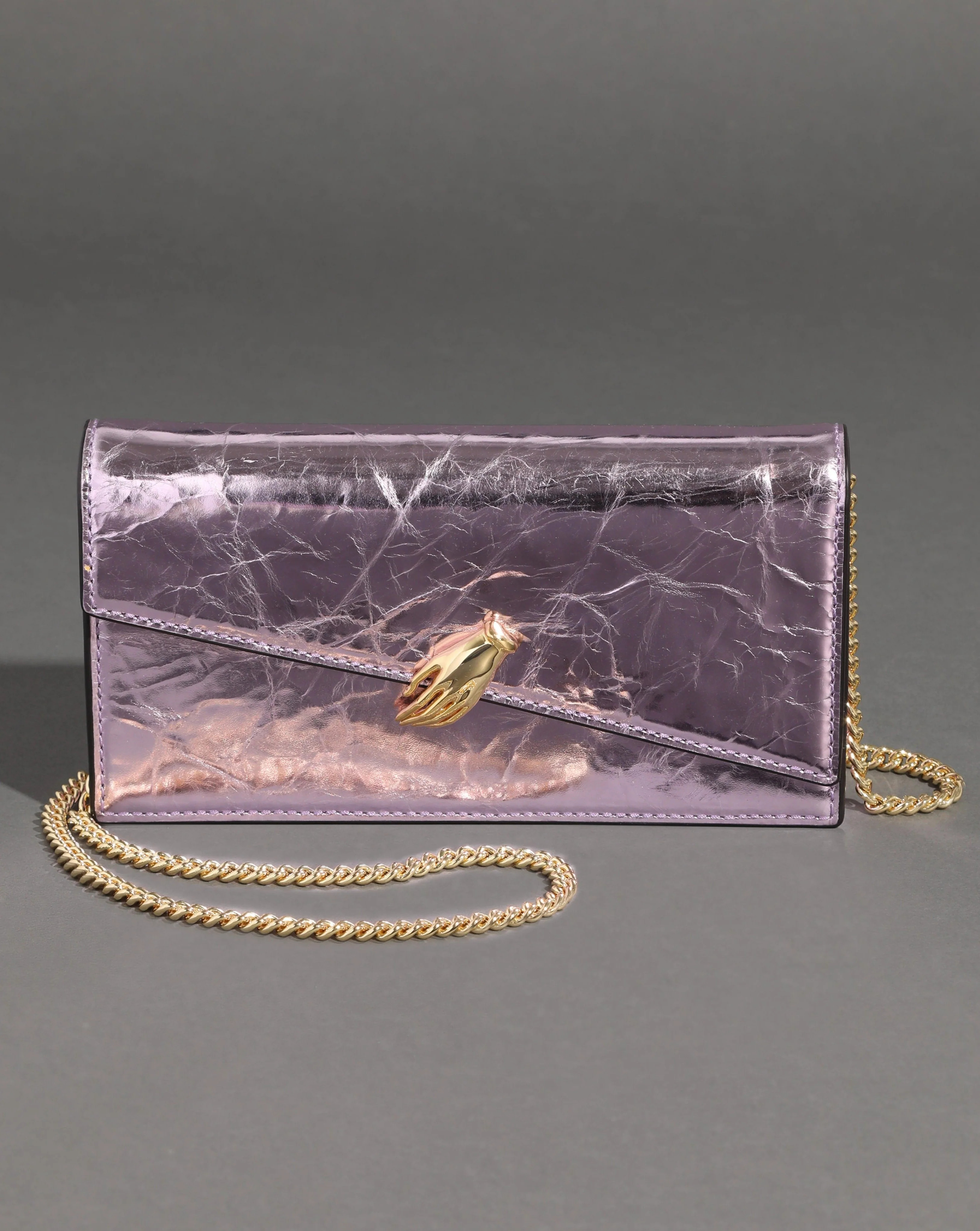 Metallic Lilac In My Dreams Chain Crossbody Purse | ALEXIS BITTAR | Alexis Bittar