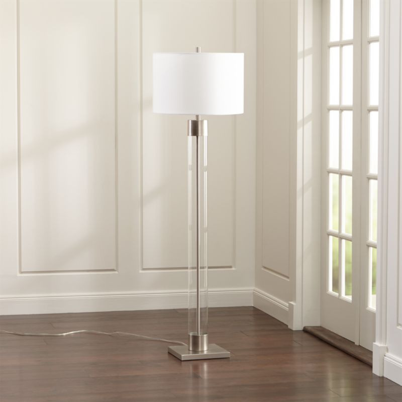 Avenue Nickel Floor Lamp + Reviews | Crate and Barrel | Crate & Barrel