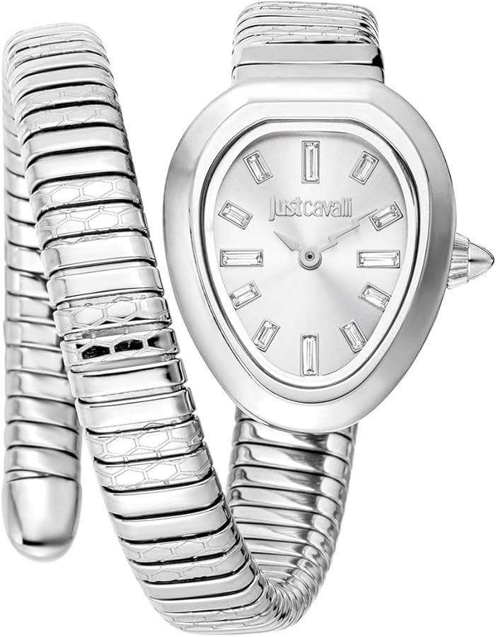 Just Cavalli Dress Watch JC1L222M0015, Grey/Silver, Glam | Amazon (US)