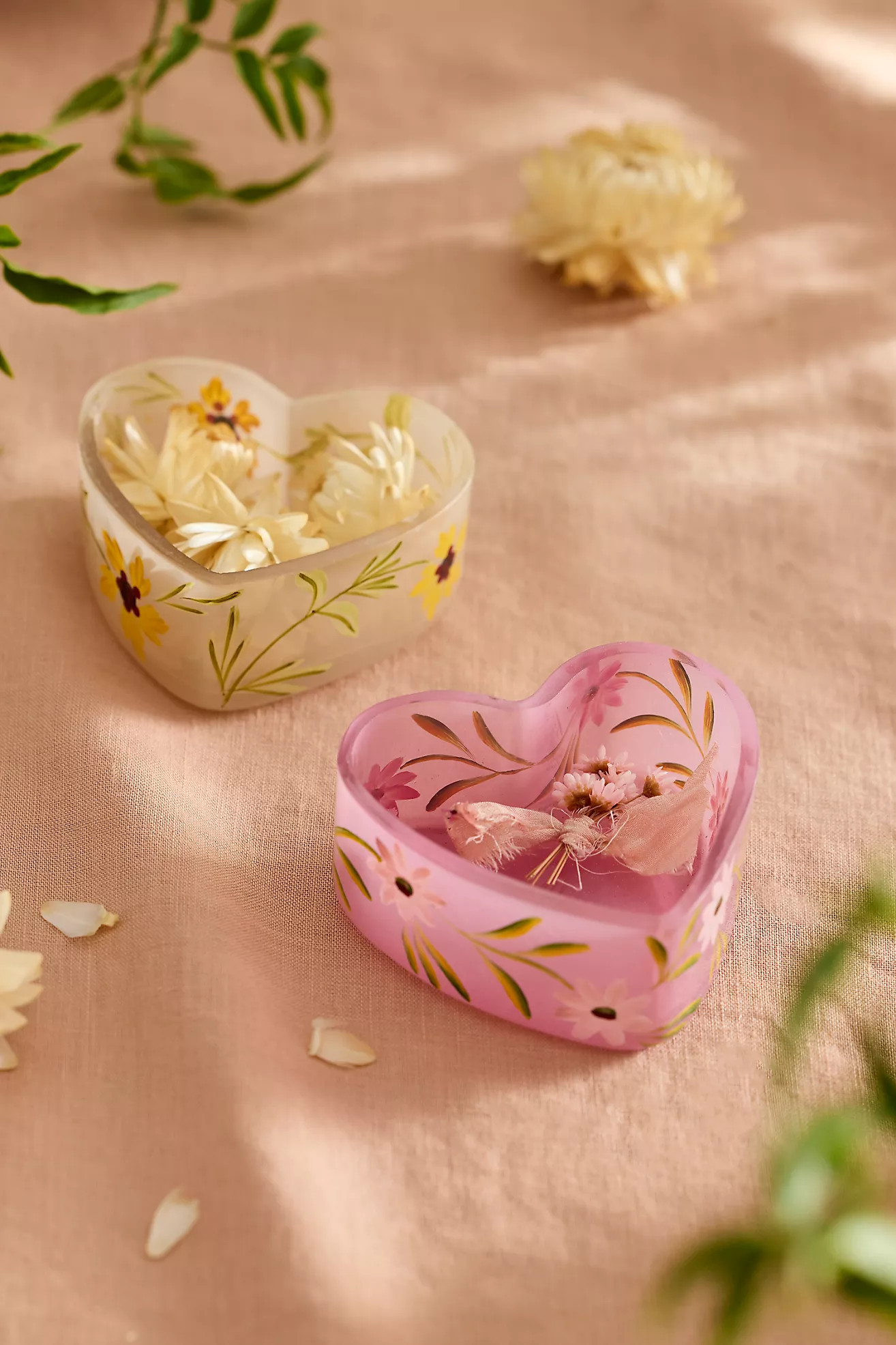 Painted Heart Glass Trinket Dish | Terrain