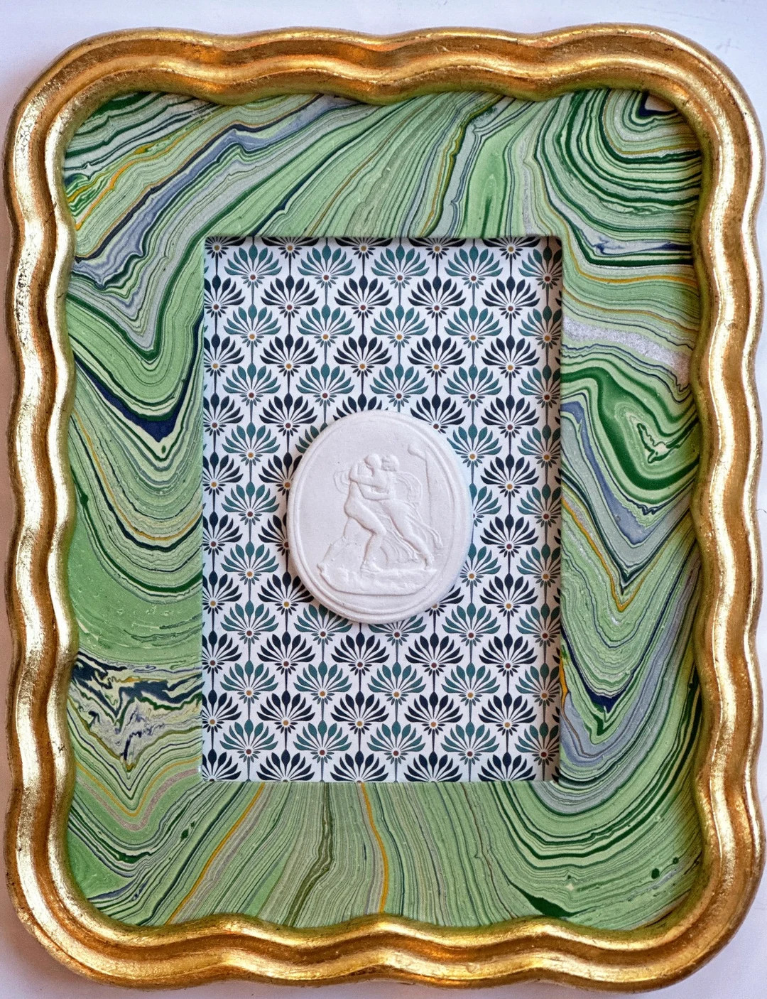 Gilded Framed Embrace Intaglio 9.5 X 7.5 - Etsy | Etsy (US)