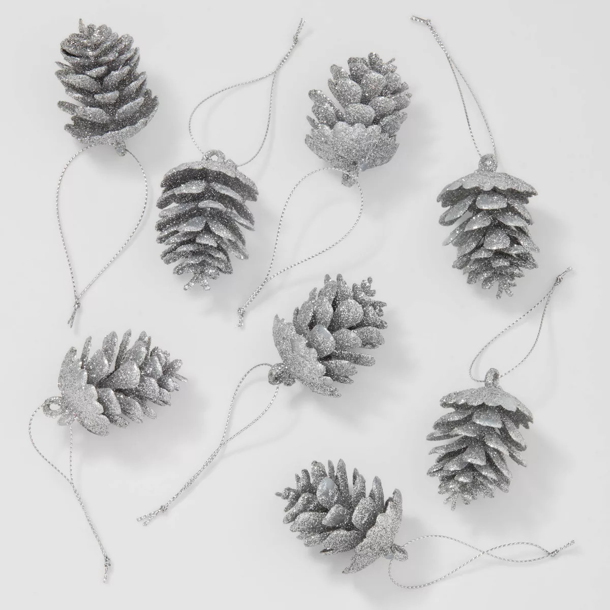 8ct Glittered Pinecone Christmas Tree Ornament Set - Wondershop™ | Target