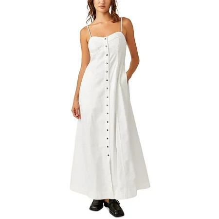 Free People Womens Just Jill Denim Cotton Maxi Dress | Walmart (US)