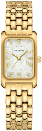 Gold Watches for Women Vintage Bracelet Roman Dial Rectangular Case Gold Watch Waterproof with To... | Amazon (US)