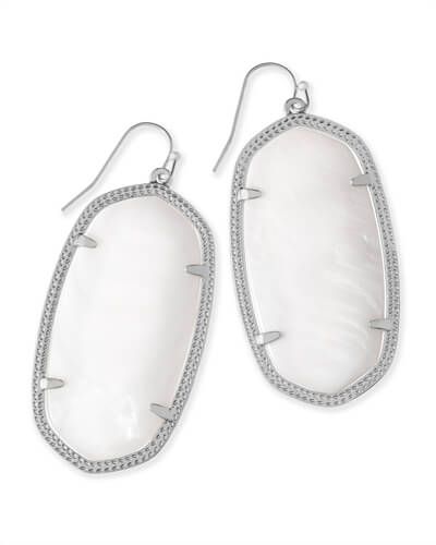 Danielle Silver Earrings in White Pearl | Kendra Scott