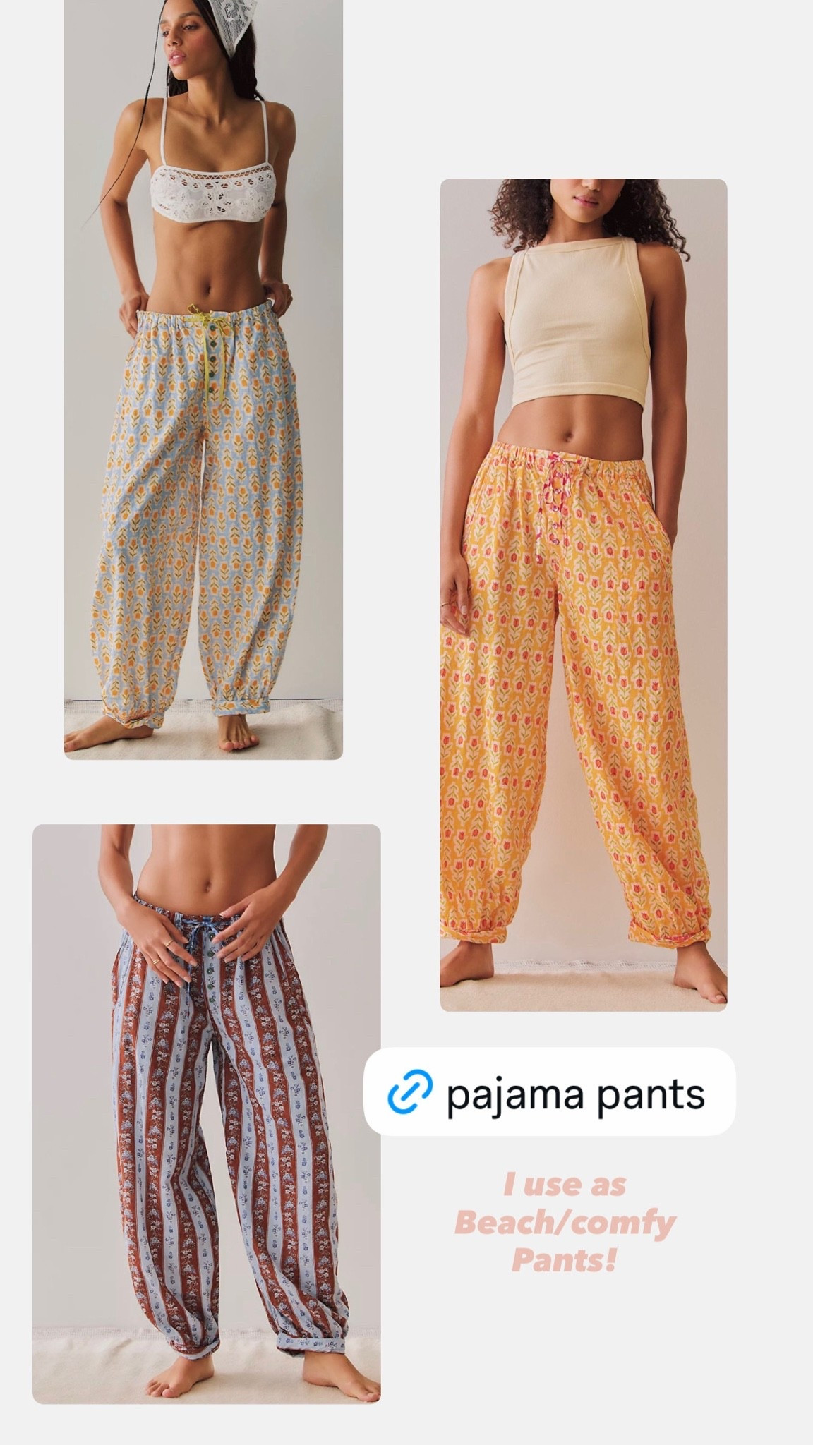 "Pajama" pants that I use as beach/pool pants: you're welcome — daily edit cover from Found by Em