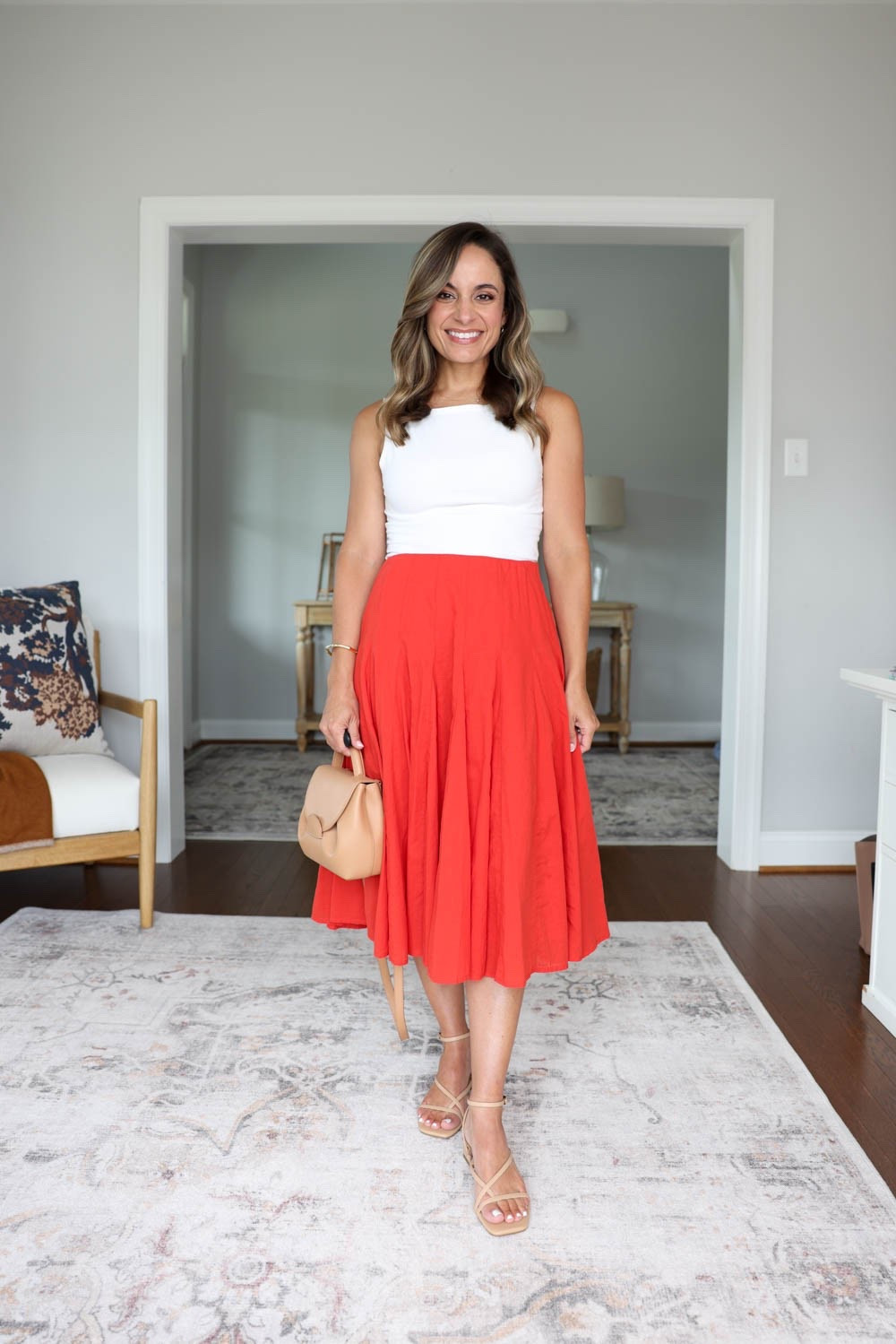 Three summer skirts for petites! 

Red Skirt: petite xxs
White tank top: xs

#LTKPetite