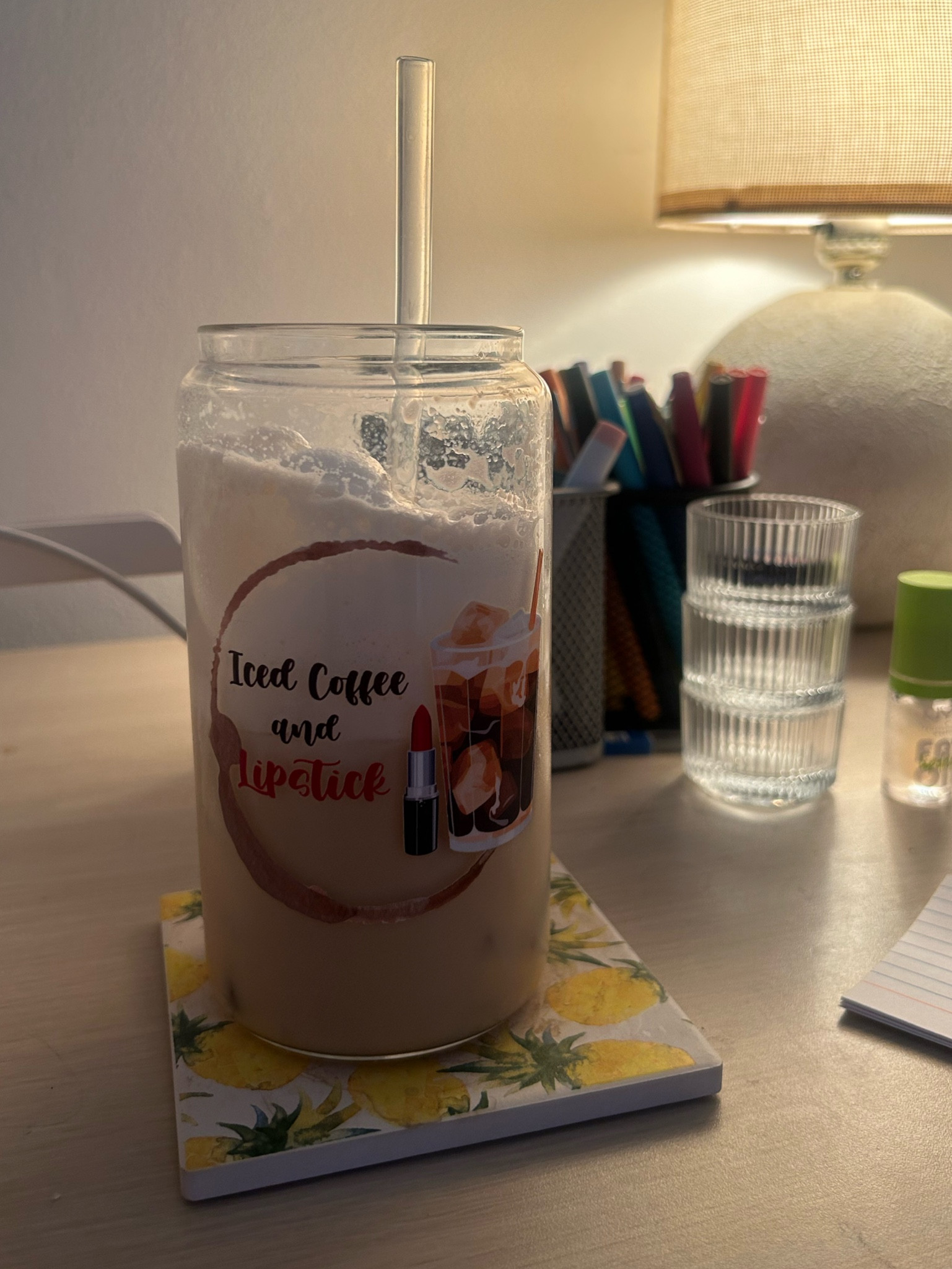 my fav cup + collab with @arosedeletcie ☕️💄💋 

Iced coffee & lipstick tumbler glass up 16oz

#LTKgiftguide #LTKbeauty #LTKcasa