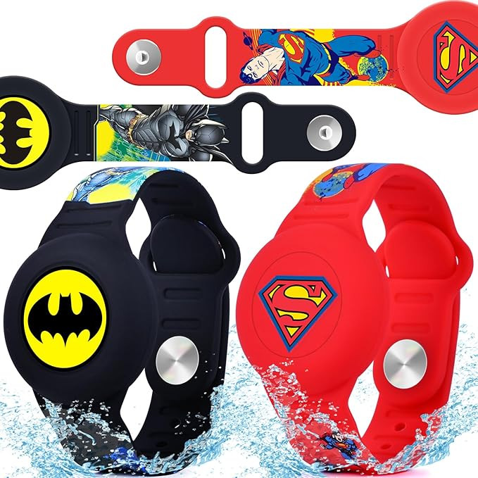 Waterproof Air Tag Bracelet for Kids [2 Pack], Cute Cartoon Air Tag Holder for Kids with Full Cov... | Amazon (US)