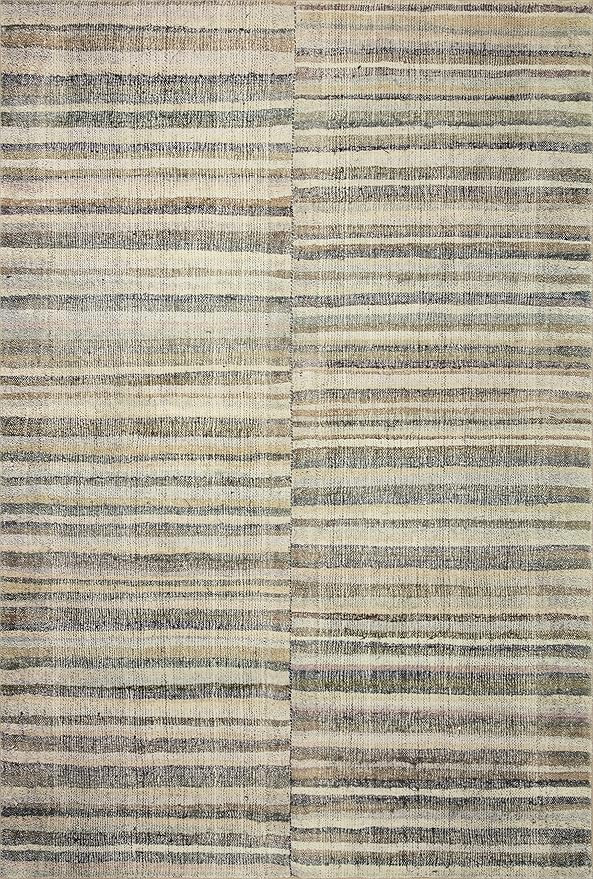 Loloi Chris Loves Julia x Loloi Humphrey Collection HUM-01 Natural/Moss 5'-0" x 7'-0" Area Rug fe... | Amazon (US)