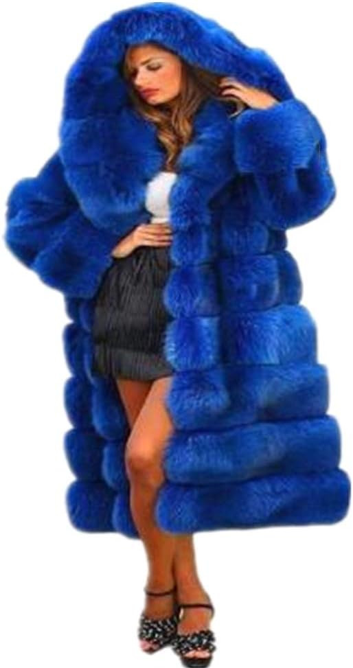 Lisa Colly Women's Winter Plus Size Parka Overcoat Long Sleeve Faux Fur Coat Jacket with Big Hood... | Amazon (US)