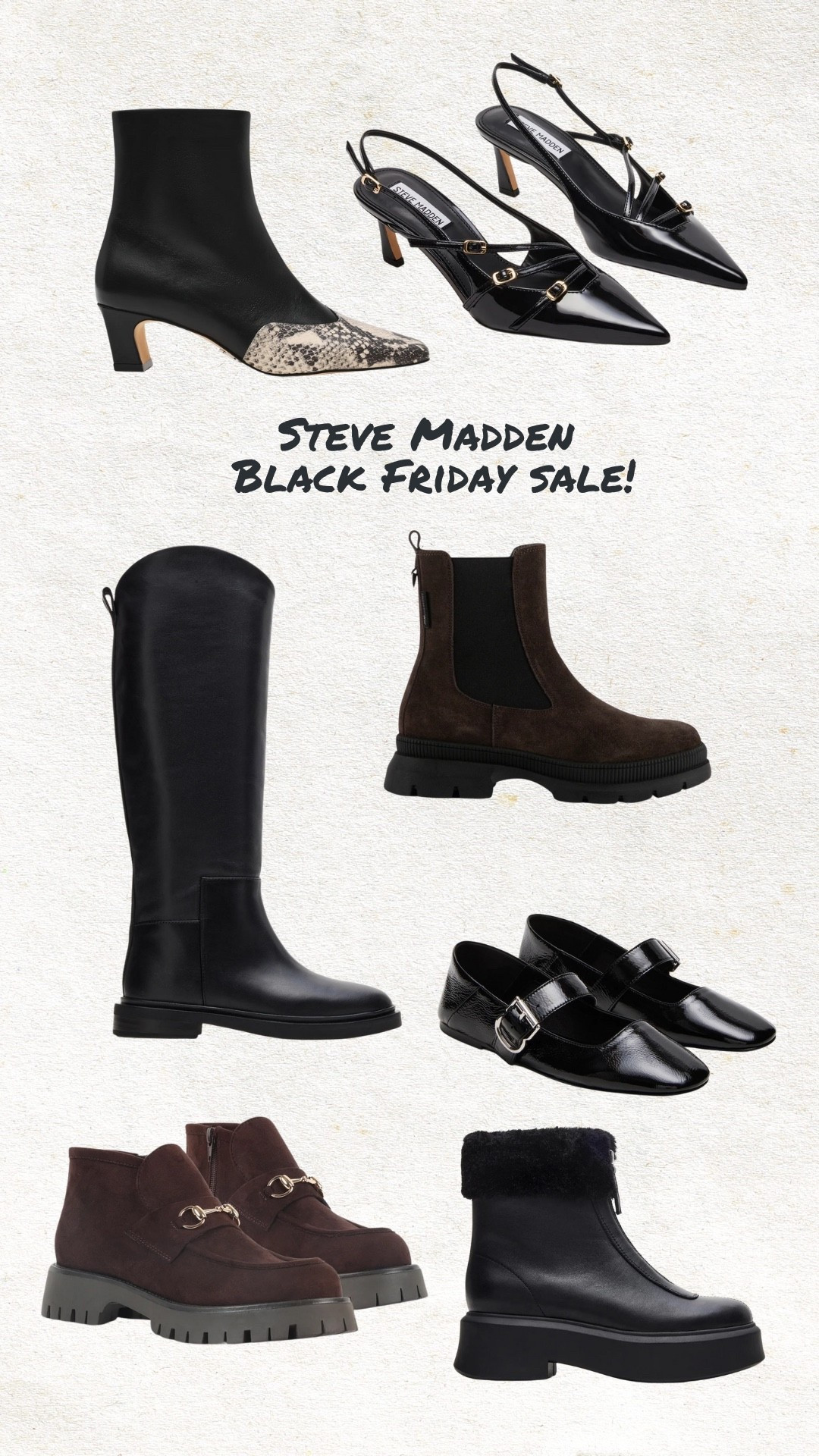 Steve Madden 20% off Black Friday Sale 

Use code BF2025

#LTKfall #LTKsale #LTKshoes